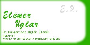 elemer uglar business card